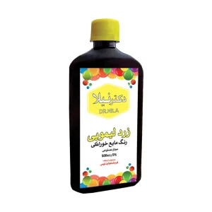 رنگ مایع زرد لیمویی 500 سی سی دکتر نیلا